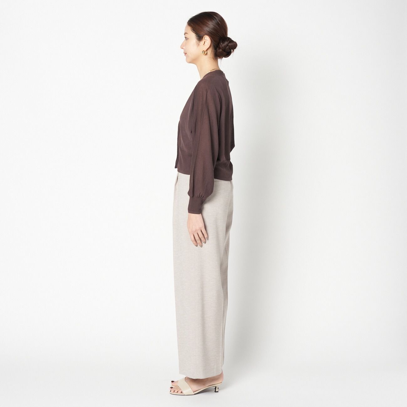 HELIOPOLE「HELIOPOLE FAUX LINEN STRAIGHT PANTS」|チノ|