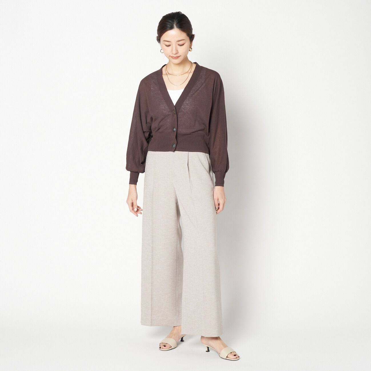 HELIOPOLE「HELIOPOLE FAUX LINEN STRAIGHT PANTS」|チノ|
