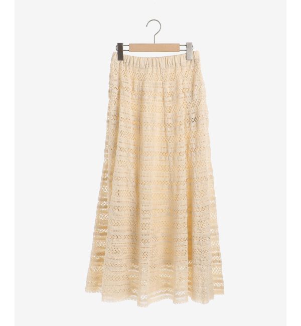 le.coeur blanc「ボーダーレースマーメイドスカート」|スカート|