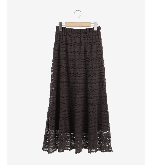 le.coeur blanc「ボーダーレースマーメイドスカート」|スカート|
