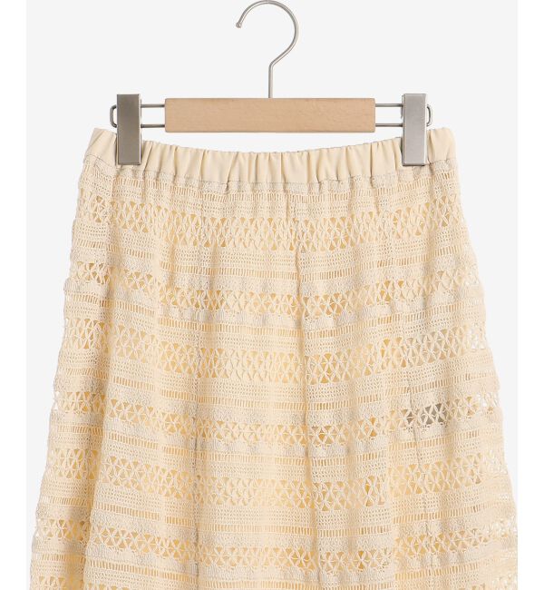 le.coeur blanc「ボーダーレースマーメイドスカート」|スカート|