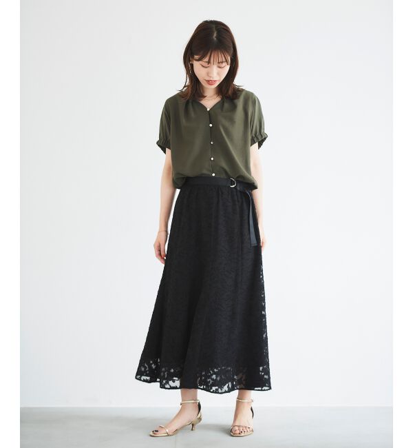  「カットジャカードマーメイドスカート」|スカート|
