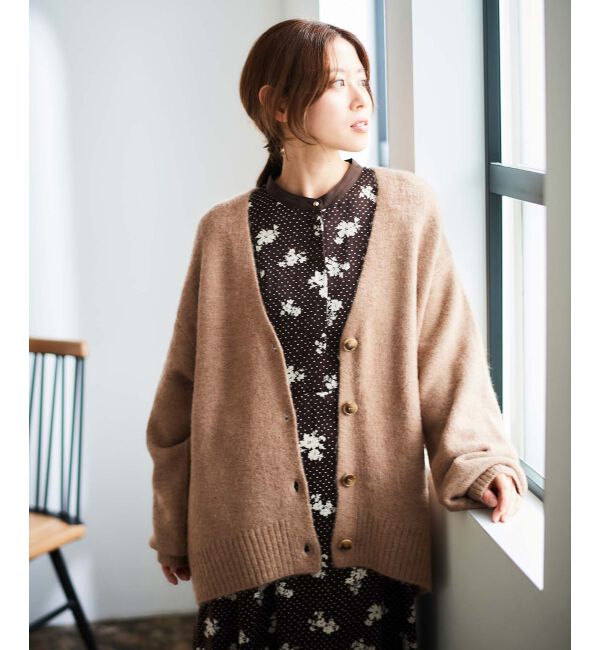 le.coeur blanc「ドット&times;フラワーサテンワンピース」|ワンピース|