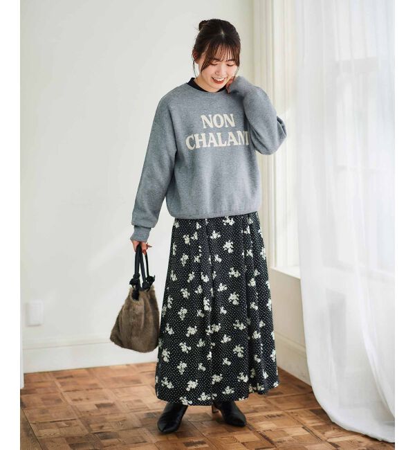 le.coeur blanc「ドット&times;フラワーサテンワンピース」|ワンピース|