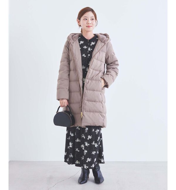 le.coeur blanc「ドット&times;フラワーサテンワンピース」|ワンピース|