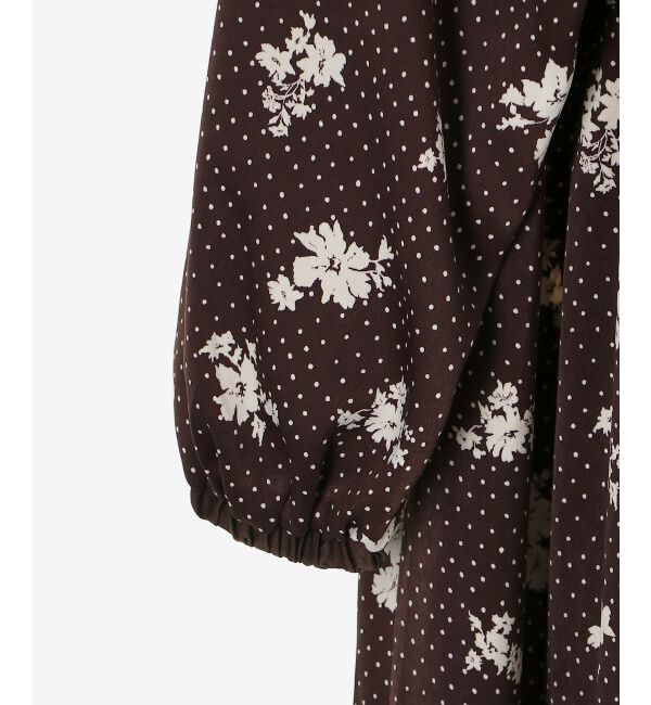 le.coeur blanc「ドット&times;フラワーサテンワンピース」|ワンピース|