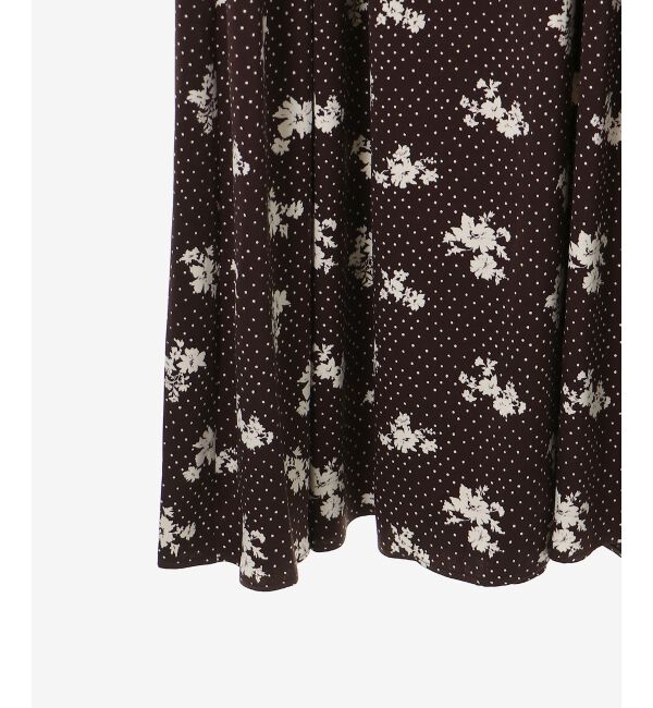 le.coeur blanc「ドット&times;フラワーサテンワンピース」|ワンピース|