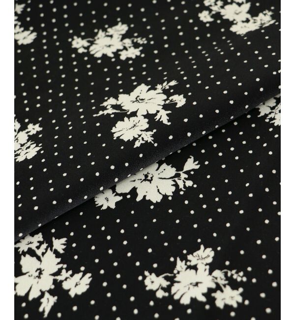 le.coeur blanc「ドット&times;フラワーサテンワンピース」|ワンピース|