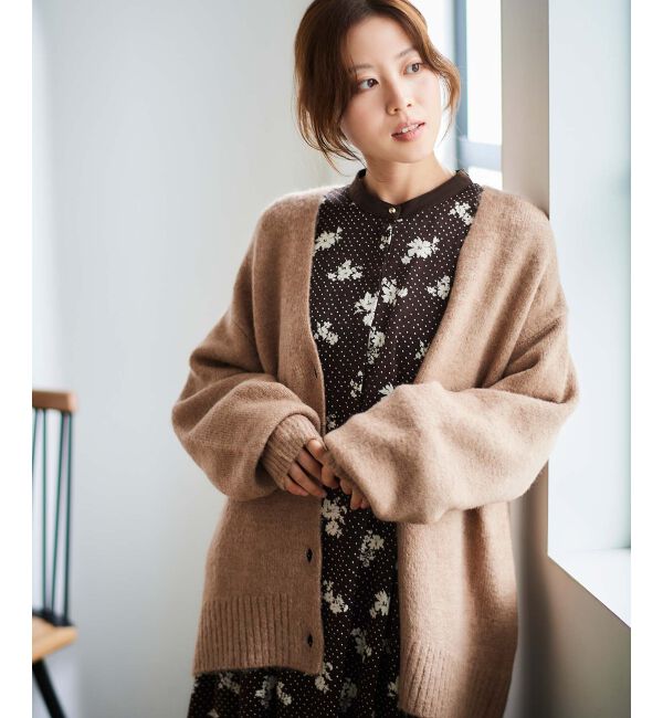 le.coeur blanc「ドット&times;フラワーサテンワンピース」|ワンピース|