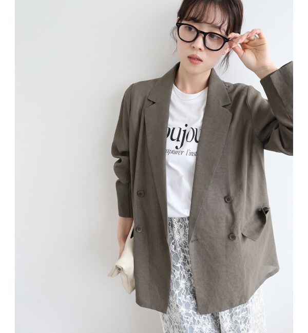  「リネンライクテーラードジャケット」|その他|