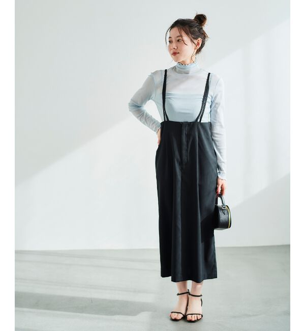 le.coeur blanc「バックリボンサロペットスカート」|ワンピース|