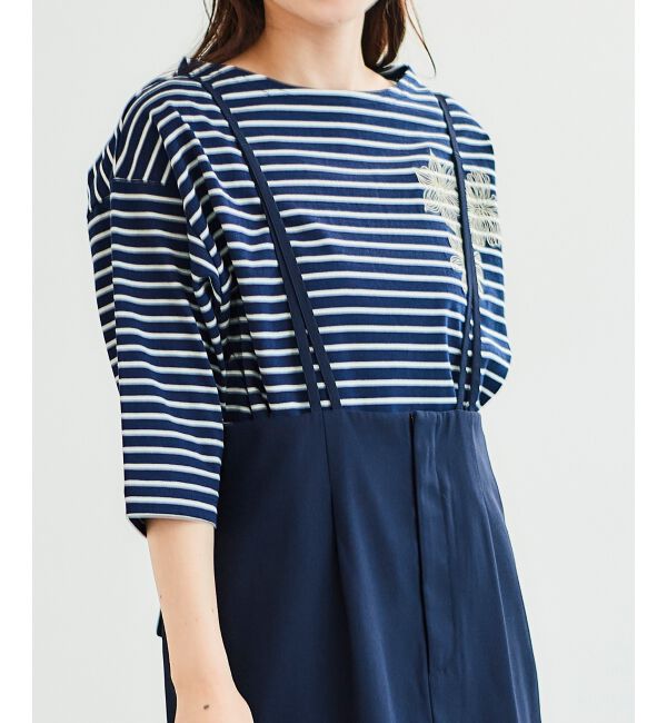 le.coeur blanc「バックリボンサロペットスカート」|ワンピース|