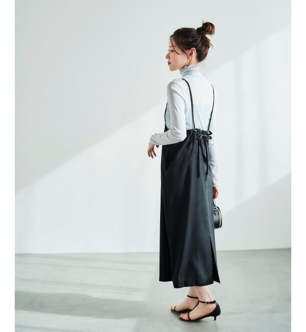 le.coeur blanc「バックリボンサロペットスカート」|ワンピース|