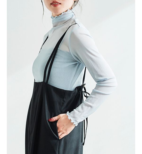 le.coeur blanc「バックリボンサロペットスカート」|ワンピース|