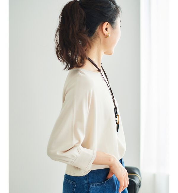  「《手洗い可能》ハイゲージドルマンプルオーバー」|ニット・セーター|