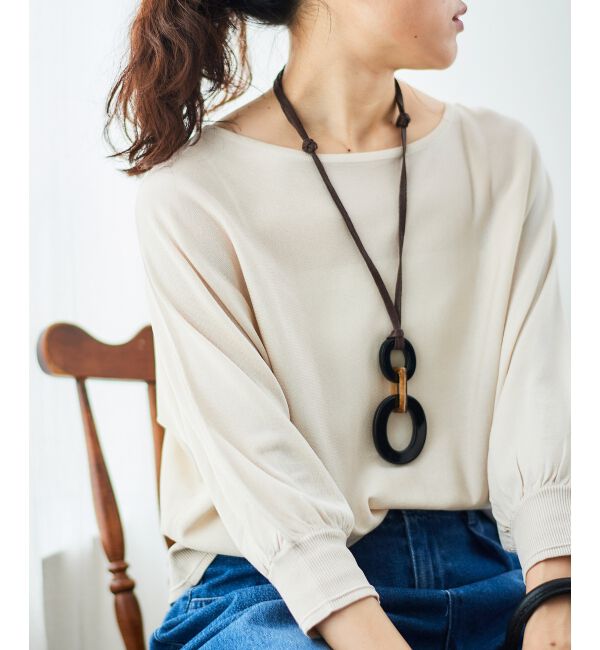  「《手洗い可能》ハイゲージドルマンプルオーバー」|ニット・セーター|