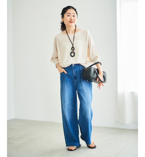  「《手洗い可能》ハイゲージドルマンプルオーバー」|ニット・セーター|