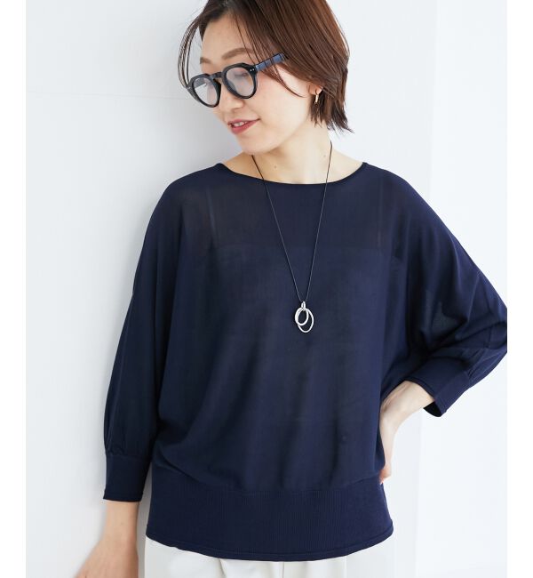  「《手洗い可能》ハイゲージドルマンプルオーバー」|ニット・セーター|