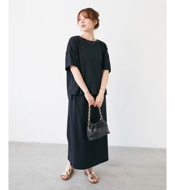  「MVS天竺プルオーバー&times;スカートセット」|ワンピース|