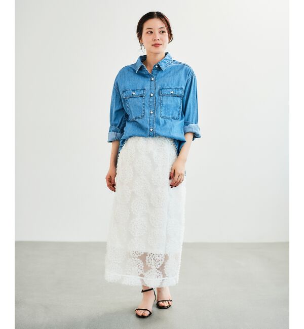  「TORRAZZO DONNAエンブロイダリーレーススカート」|スカート|