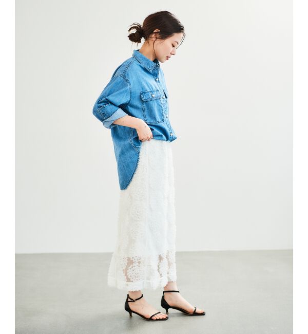  「TORRAZZO DONNAエンブロイダリーレーススカート」|スカート|