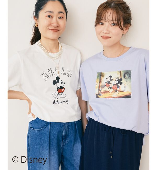  「【Disney】Hello/プリントTシャツ」|Tシャツ・カットソー|