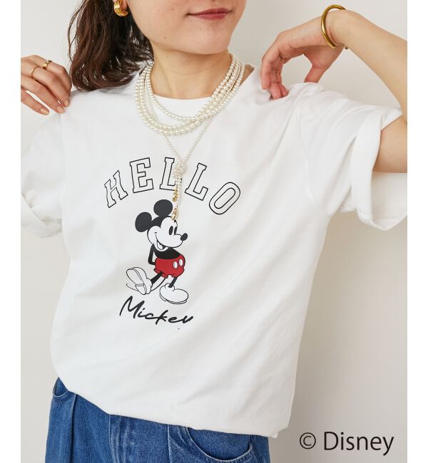  「【Disney】Hello/プリントTシャツ」|Tシャツ・カットソー|