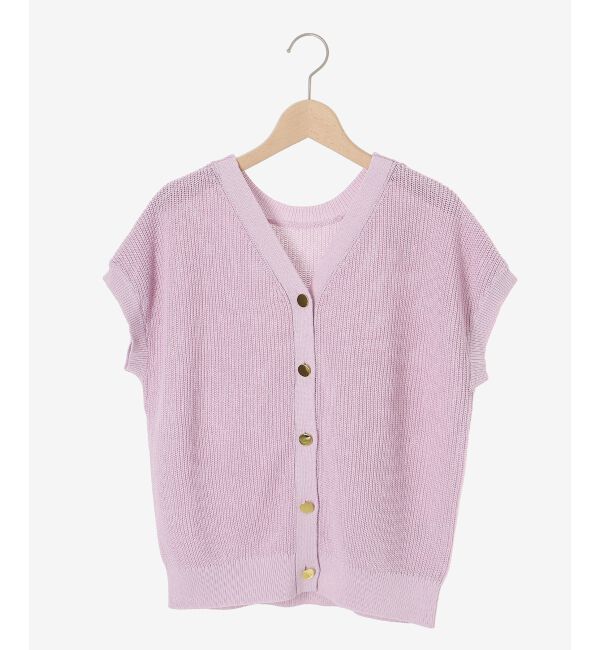  「ペーパーヤーン畦編み2WAYニット」|ニット・セーター|