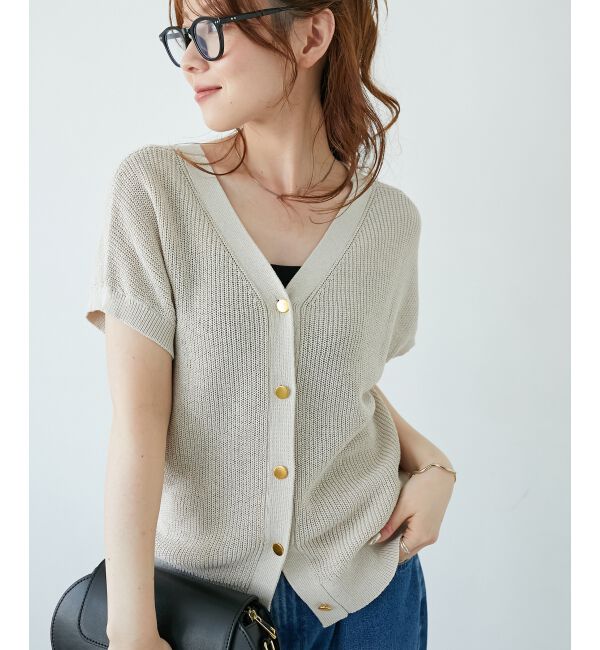  「ペーパーヤーン畦編み2WAYニット」|ニット・セーター|