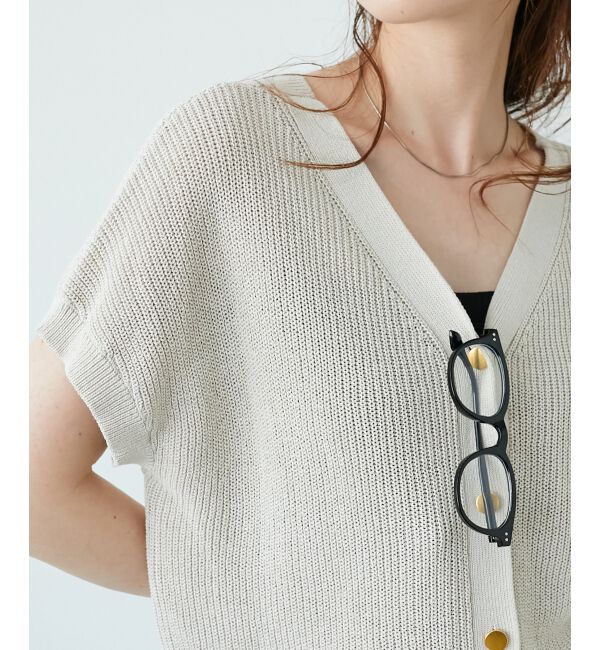  「ペーパーヤーン畦編み2WAYニット」|ニット・セーター|