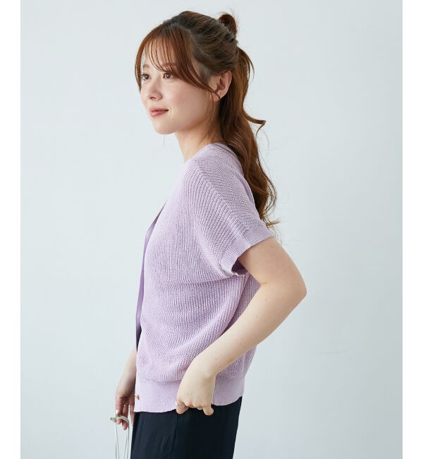  「ペーパーヤーン畦編み2WAYニット」|ニット・セーター|