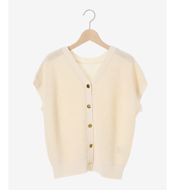  「ペーパーヤーン畦編み2WAYニット」|ニット・セーター|