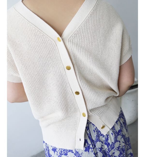  「ペーパーヤーン畦編み2WAYニット」|ニット・セーター|