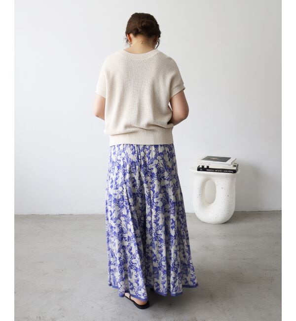  「ペーパーヤーン畦編み2WAYニット」|ニット・セーター|