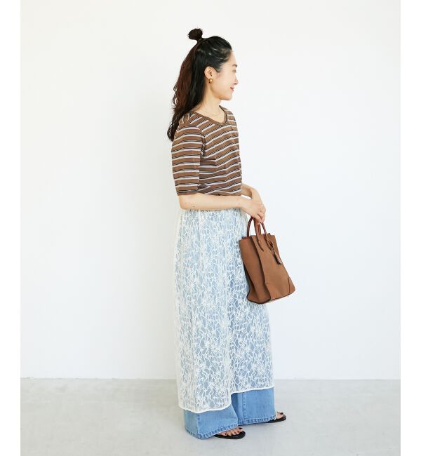  「マルチボーダーリブTシャツ」|Tシャツ・カットソー|