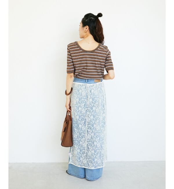  「マルチボーダーリブTシャツ」|Tシャツ・カットソー|