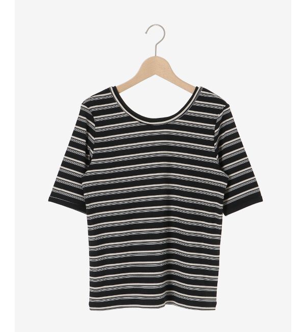  「マルチボーダーリブTシャツ」|Tシャツ・カットソー|