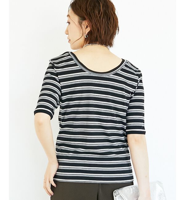  「マルチボーダーリブTシャツ」|Tシャツ・カットソー|