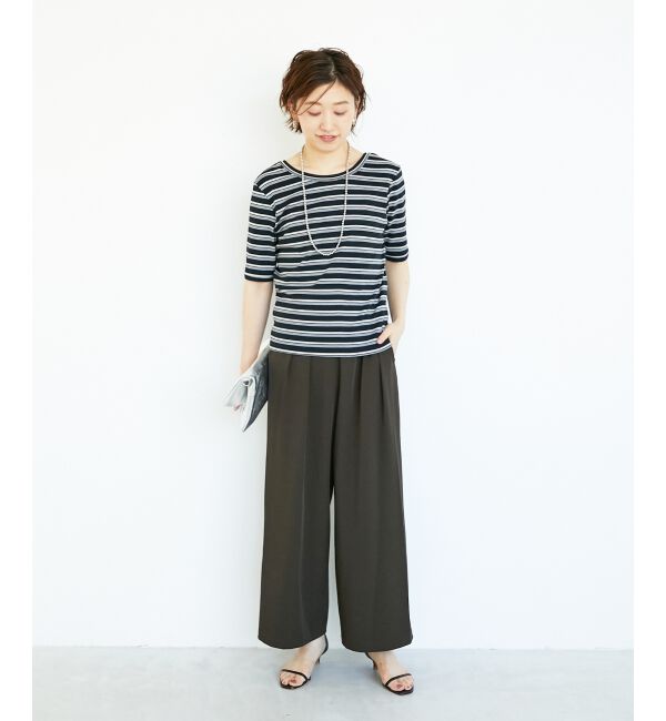  「マルチボーダーリブTシャツ」|Tシャツ・カットソー|