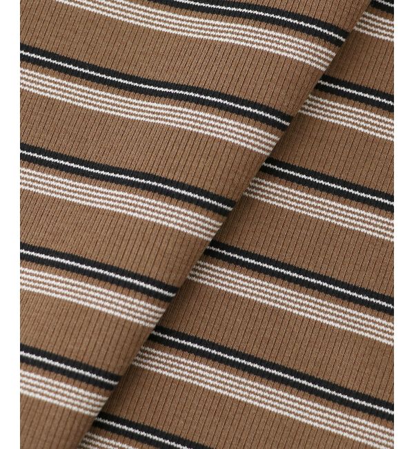  「マルチボーダーリブTシャツ」|Tシャツ・カットソー|