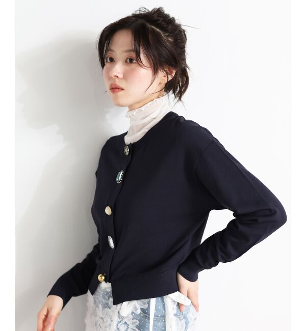  「TORRAZZO DONNAビジューコンパクトカーデ」|カーディガン|