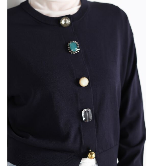  「TORRAZZO DONNAビジューコンパクトカーデ」|カーディガン|