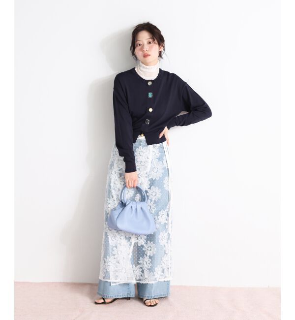  「TORRAZZO DONNAビジューコンパクトカーデ」|カーディガン|