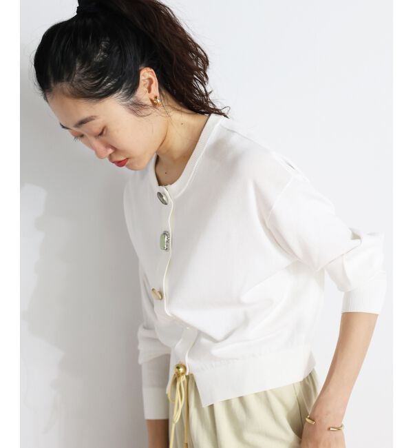  「TORRAZZO DONNAビジューコンパクトカーデ」|カーディガン|