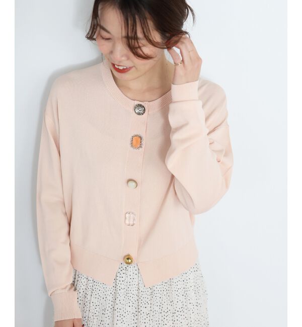  「TORRAZZO DONNAビジューコンパクトカーデ」|カーディガン|