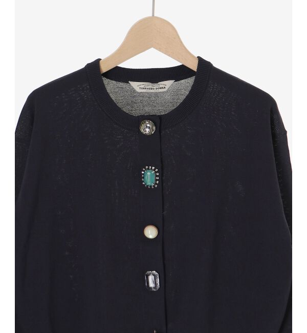  「TORRAZZO DONNAビジューコンパクトカーデ」|カーディガン|
