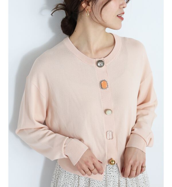  「TORRAZZO DONNAビジューコンパクトカーデ」|カーディガン|