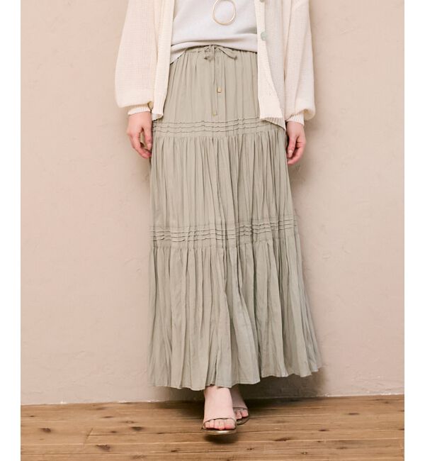  「エアータンブラーランダムプリーツスカート」|スカート|