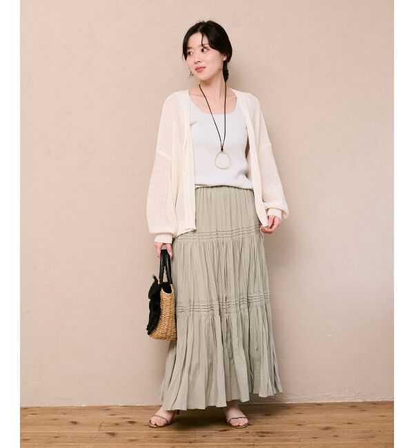  「エアータンブラーランダムプリーツスカート」|スカート|