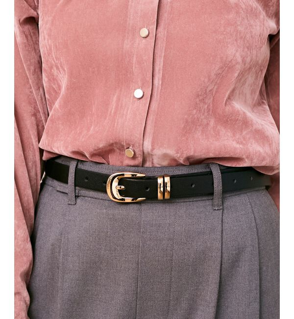  「ゴールドバックルベルト」|ベルト|ブラック